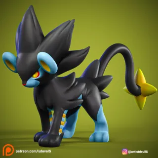 FIGURA LUXRAY POKEMON RESINA 3D