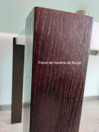 Mesa comedor cristal templado y madera