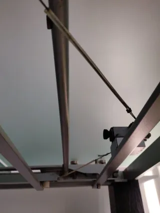 Mesa comedor cristal templado y madera