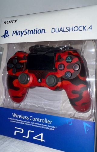 Controller PS4 Camouflage Rosso e trasparente