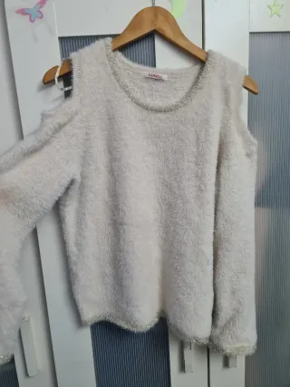 Jersey pelo beige Camaieu talla L