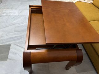Mesa de centro elevable madera
