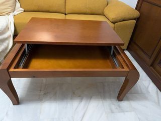 Mesa de centro elevable madera
