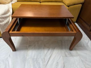 Mesa de centro elevable madera