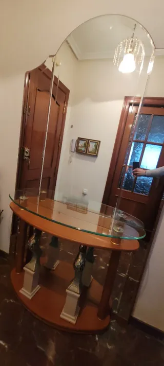 Entradita con espejo mural.