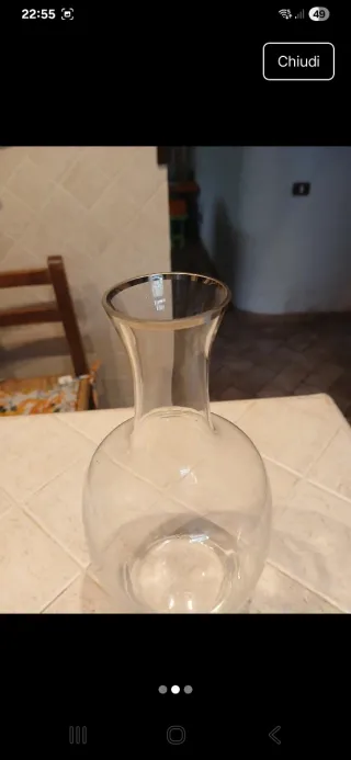 Caraffa/Vaso in Vetro Trasparente