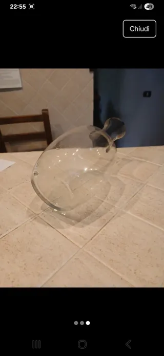 Caraffa/Vaso in Vetro Trasparente