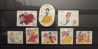 Sellos Japón dibujos  Varias series