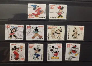 Sellos Japón dibujos  Varias series