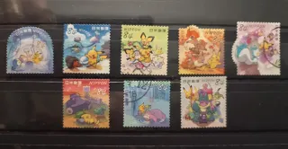 Sellos Japón dibujos  Varias series