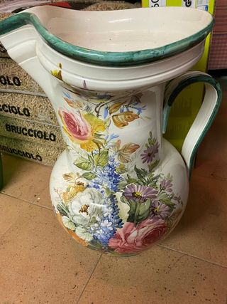 Porta ombrelli ceramica dipinto a mano metà '900