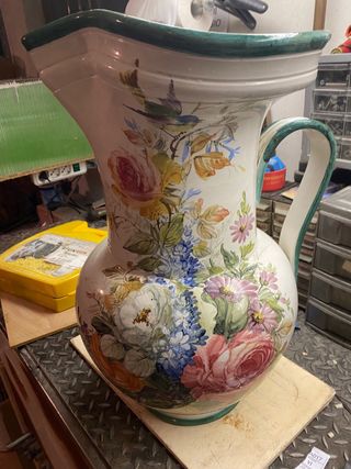 Porta ombrelli ceramica dipinto a mano metà '900