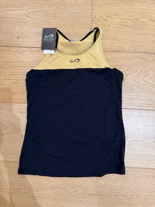 Camiseta pádel ENDLESS negra y camel