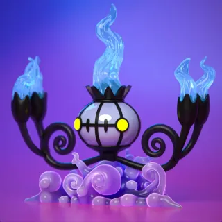 FIGURA CHANDELURE POKEMON RESINA 3D