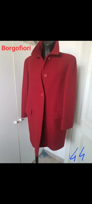 Cappotto lana Borgofiori rosso taglia 44 italiana