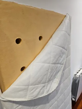 Colchón Cuna Blanco Acolchado 115cm largo