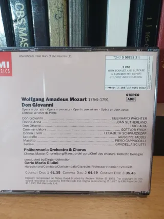 CD Mozart Don Giovanni Giulini EMI Classics