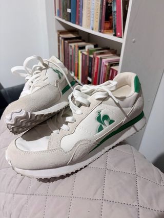 Zapatillas Le Coq Sportif Blancas y Verdes