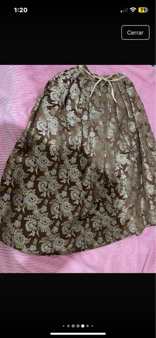 Vestido de fallera marrón y beige