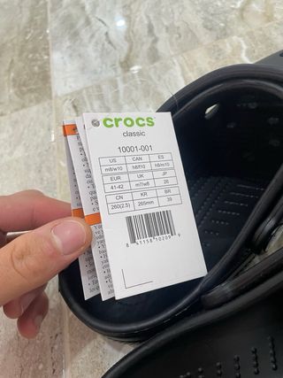 Crocs Clásicos Negros Talla [insertar talla]