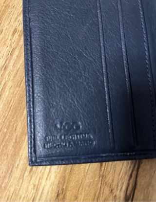 Cartera billetero de Piel Azul