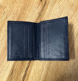 Cartera billetero de Piel Azul