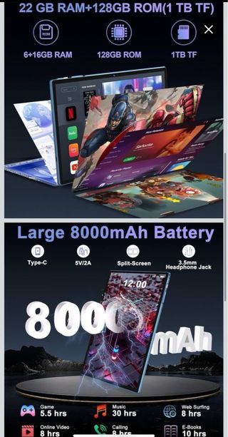 Tablet DEERTIME E6 Azul