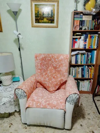 Copripoltrona con cuscino fantasia floreale