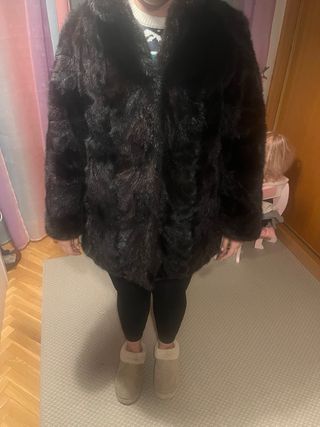 Abrigo corto piel tipo vison