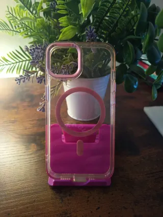 Custodia iPhone 13/14 Nuova Rosa Trasparente