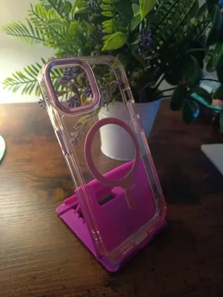 Custodia iPhone 13/14 Nuova Rosa Trasparente