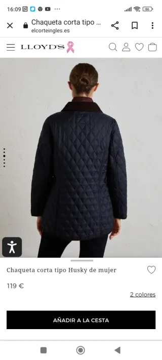 Chaqueta acolchada azul Lloyd's estilo Husky