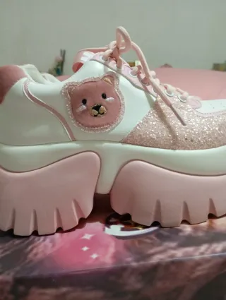 Zapatillas Kawaii Oso Rosa y Blanco