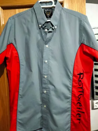 Camisa Rottweiler Gris y Roja