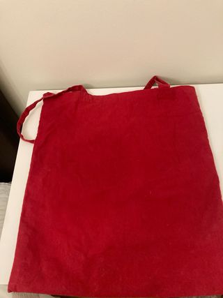 Bolso de tela rojo