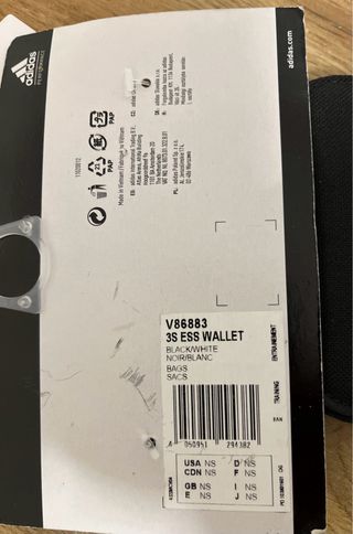 Monedero Adidas billetero cartera color Negro