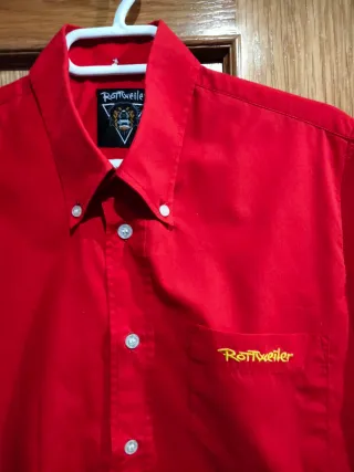Camisa Rottweiler Roja Manga Corta