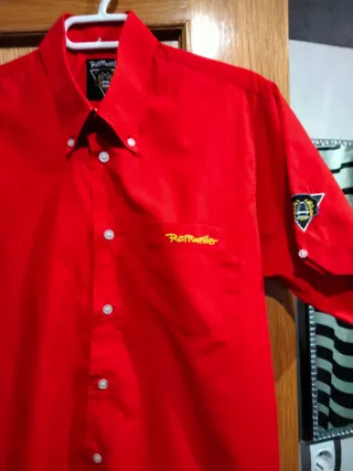Camisa Rottweiler Roja Manga Corta
