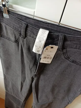 Pantalón vaquero gris talla M tezenis