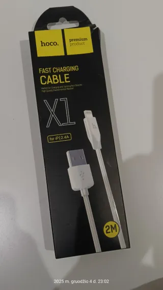 Cavo di ricarica rapida hoco. X1 per iPhone 2.4A 2M