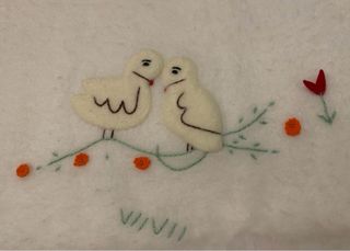 Copertina culla invernale con uccellini