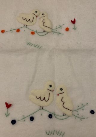 Copertina culla invernale con uccellini