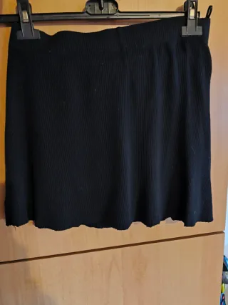 Minifalda Mango Negra Talla L