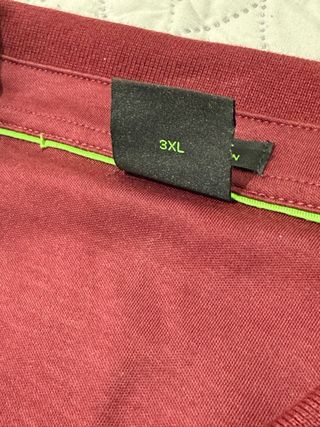 Polo BOSS manga larga Rojo Vino Talla 3XL