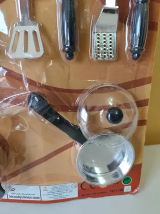 Set de cacharritos para cocinitas infantil nuevo.