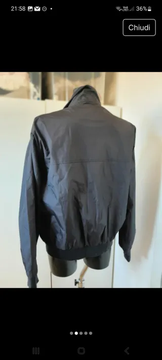 Giubbotto impermeabile unisex nero taglia L italia