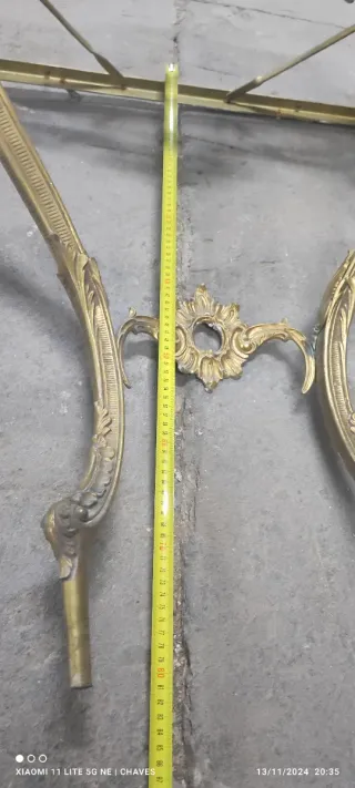 Aparador Bronce y Mármol con Espejo