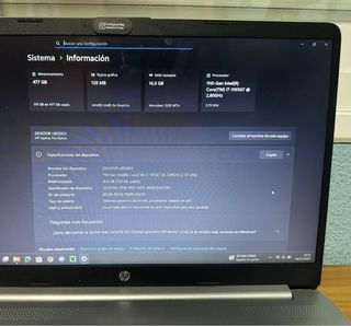 HP 15s-fq2xxx – i7, 16GB RAM, 512GB, batería nueva