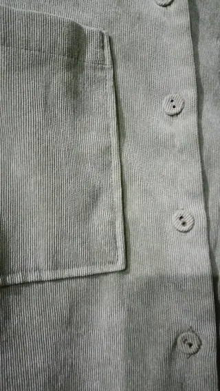 Camisa pana Stradivarius verde talla S ..