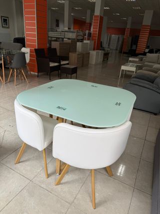 Mesa Comedor Moderna Cristal y Madera